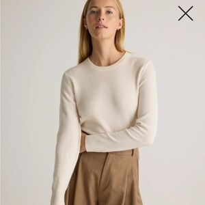 Quince Ivory 100% Cashmere Sweater